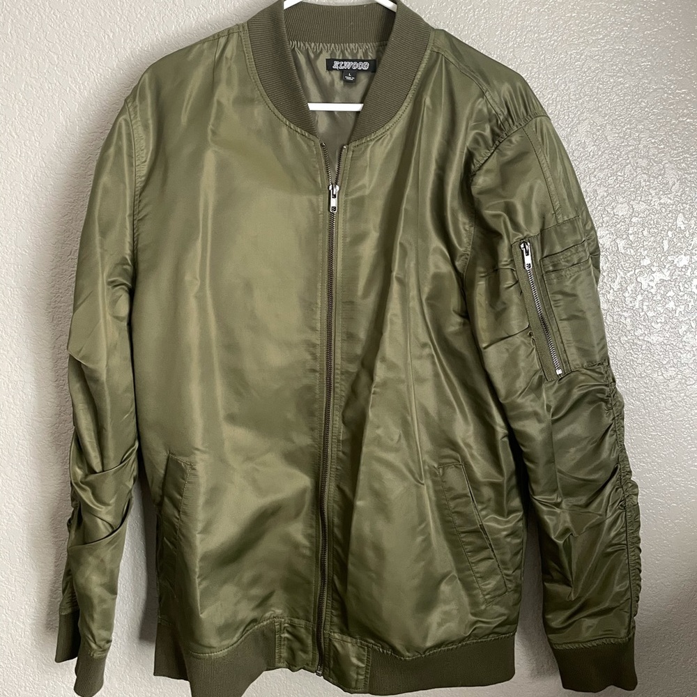 Dark green bomber jacket
